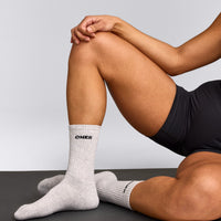 Oner Long Crew Socks 1 Pack | Grey Marl