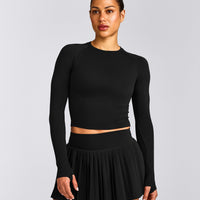 Oner Seamless Fitted Long Sleeve Top | Black