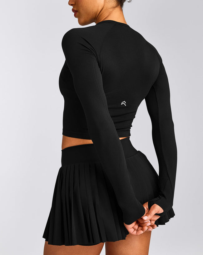 Oner Seamless Fitted Long Sleeve Top | Black
