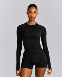 Oner Seamless Fitted Long Sleeve Top New Branding | Black