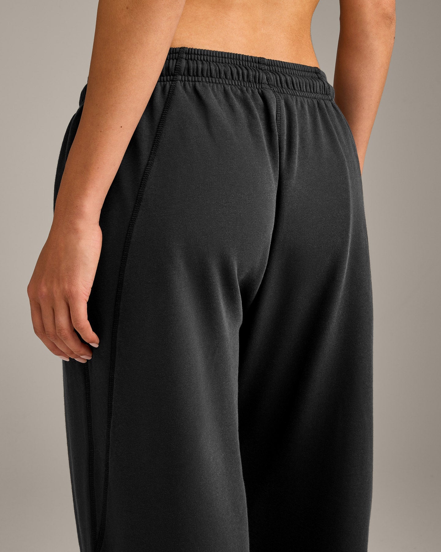 Raw Cut Lounge Wide Leg Joggers | Washed Black