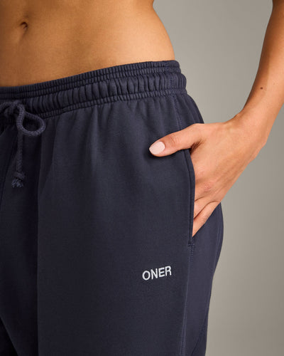 Raw Cut Lounge Wide Leg Joggers | Washed True Blue