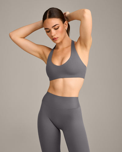SoftMotion™ Bralette with Grey Logo | Ash Grey
