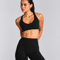 SoftMotion™ Bralette with Grey Logo | Black