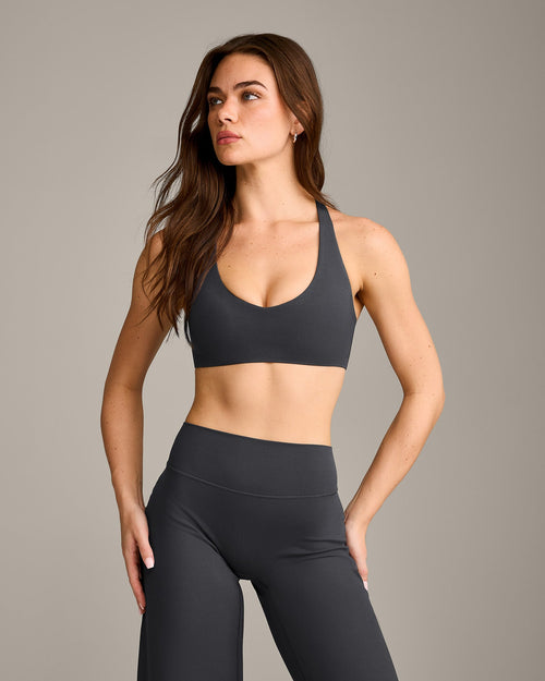 Oner Modal SoftMotion™ Bralette with Grey Logo | Coal