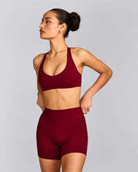 SoftMotion™ Bralette with Grey Logo | Ruby Red