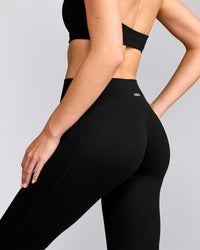 SoftMotion™ Flared Bottoms with Grey Logo | Black