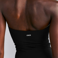 SoftMotion™ Strappy Halter Neck Tank Top with Built in Bra Shelf New Branding | Black