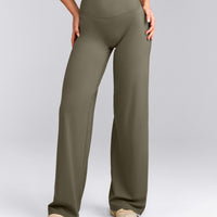 SoftMotion™ Straight Leg Bottoms with Grey Logo | Alpine Green