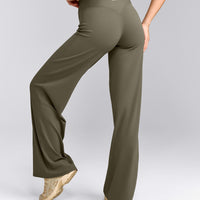 SoftMotion™ Straight Leg Bottoms with Grey Logo | Alpine Green