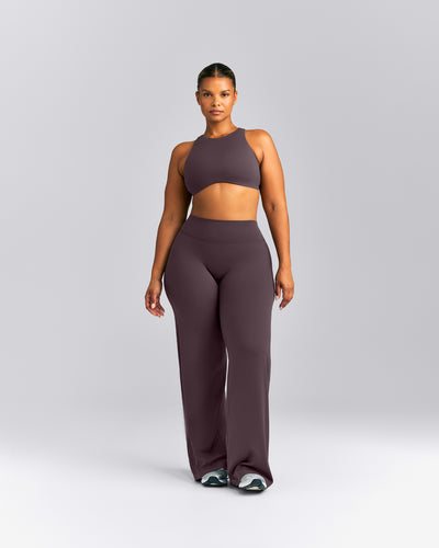 SoftMotion™ High Neck Sports Bra | Dark Umber Brown