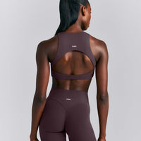 SoftMotion™ High Neck Sports Bra New Branding | Dark Umber Brown