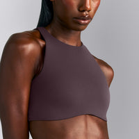 SoftMotion™ High Neck Sports Bra New Branding | Dark Umber Brown