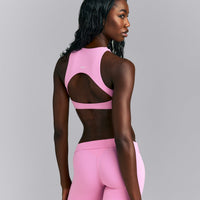 SoftMotion™ High Neck Sports Bra | Rose Pink