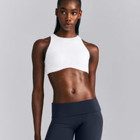 SoftMotion™ High Neck Sports Bra New Branding | White