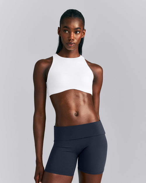 SoftMotion™ High Neck Sports Bra | White
