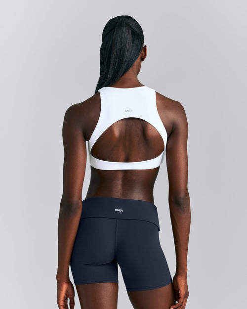 SoftMotion™ High Neck Sports Bra | White