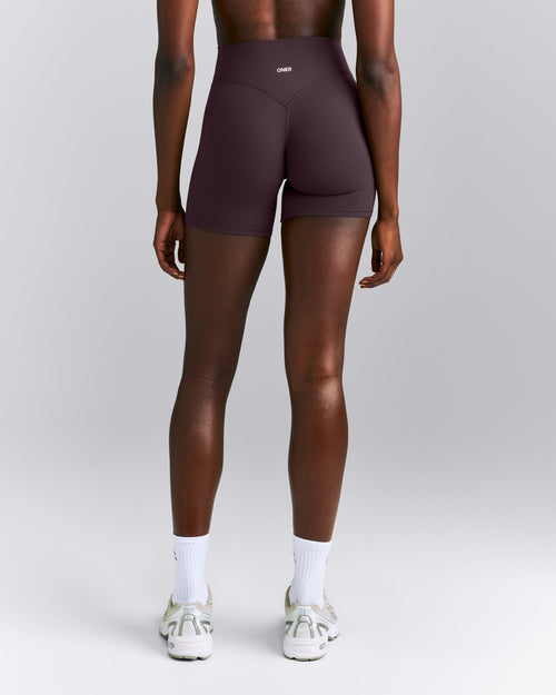 SoftMotion™ High Waisted Shorts 6" | Dark Umber Brown