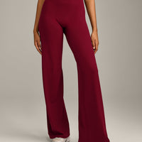 SoftMotion™ Straight Leg Bottoms with Grey Logo | Ruby Red