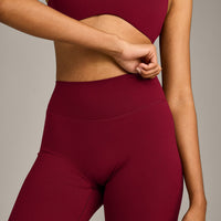 SoftMotion™ Straight Leg Bottoms with Grey Logo | Ruby Red