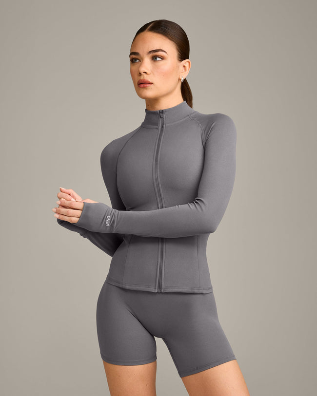 SoftMotion™ Jacket with Grey Logo | Ash Grey