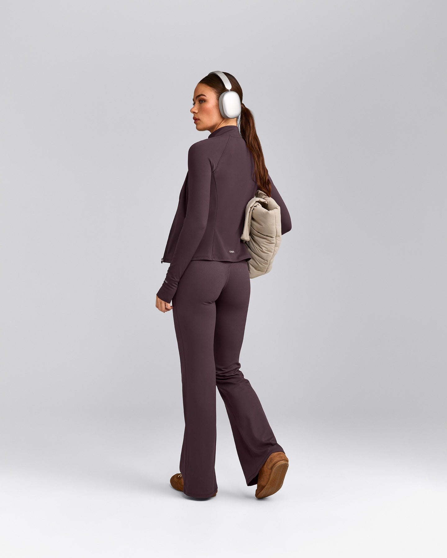 SoftMotion™ Jacket with Grey Logo | Dark Umber Brown