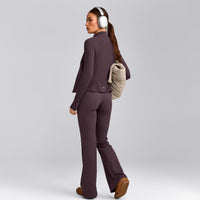 SoftMotion™ Jacket with Grey Logo | Dark Umber Brown