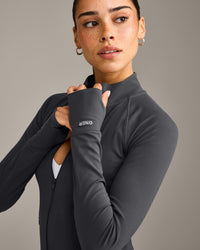 SoftMotion™ Jacket with Grey Logo | Coal