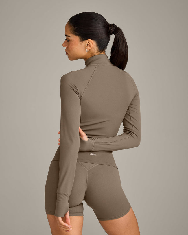 SoftMotion™ Jacket with Grey Logo | Moss Brown