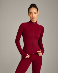 SoftMotion™ Jacket with Grey Logo | Ruby Red