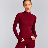 SoftMotion™ Jacket with Grey Logo | Ruby Red
