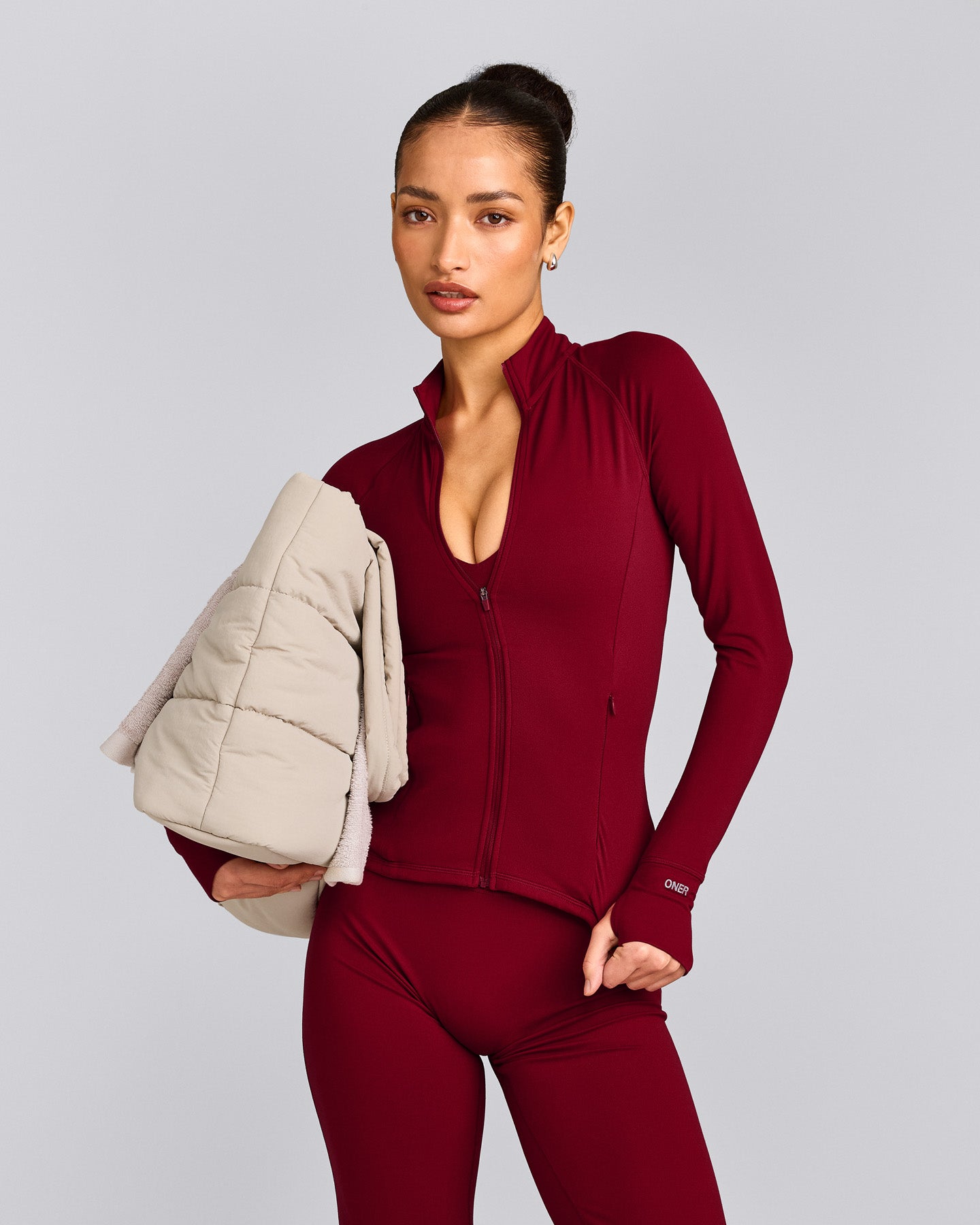 SoftMotion™ Jacket with Grey Logo | Ruby Red