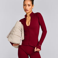 SoftMotion™ Jacket with Grey Logo | Ruby Red