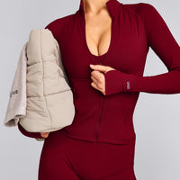 SoftMotion™ Jacket with Grey Logo | Ruby Red