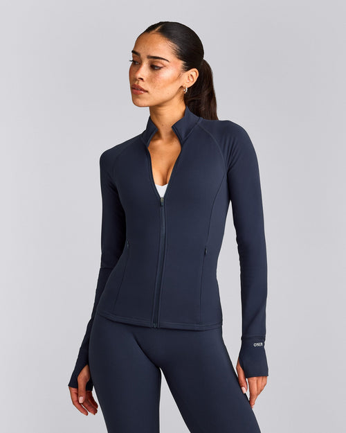 SoftMotion™ Jacket with Grey Logo | True Blue