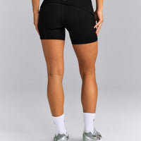 SoftMotion™ Fold Over Mid Rise Shorts 6" New Branding | Black