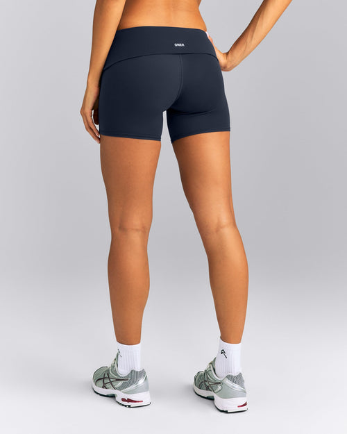 SoftMotion™ Fold Over Mid Rise Shorts 6" | True Blue