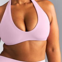 SoftMotion™ Minimal Halter Neck Bralette | Chalk Pink