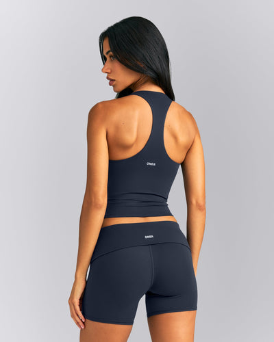 SoftMotion™ Racer Back Mid Vest with Built in Bra Shelf New Branding | True Blue
