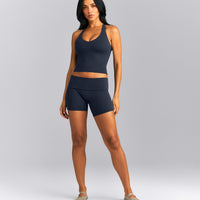 SoftMotion™ Racer Back Mid Vest with Built in Bra Shelf New Branding | True Blue