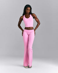SoftMotion™ Racer Back Mid Vest with Built in Bra Shelf | Rose Pink