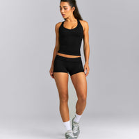 SoftMotion™ Racer Back Vest with Built in Bra Shelf New Branding | Black