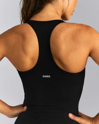 SoftMotion™ Racer Back Vest with Built in Bra Shelf New Branding | Black