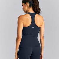 SoftMotion™ Racer Back Vest with Built in Bra Shelf New Branding | True Blue