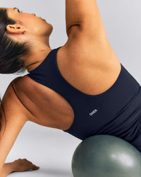 SoftMotion™ Racer Back Vest with Built in Bra Shelf New Branding | True Blue