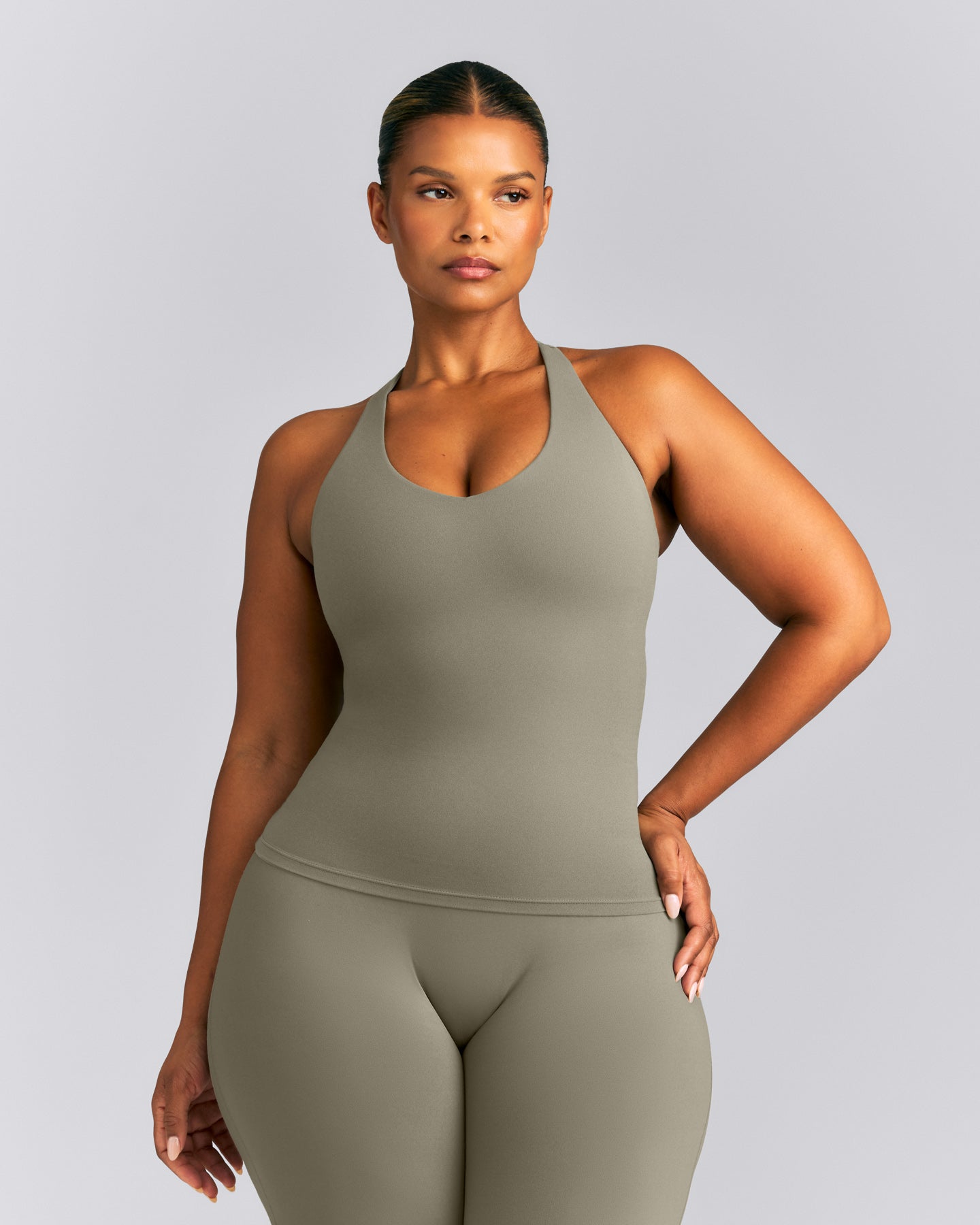 SoftMotion™ Racer Back Vest with Built in Bra Shelf | Alpine Green