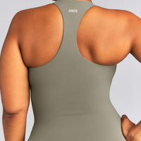 SoftMotion™ Racer Back Vest with Built in Bra Shelf | Alpine Green