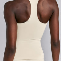 SoftMotion™ Racer Back Vest with Built in Bra Shelf | Oatmeal