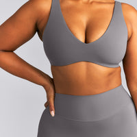 SoftMotion™ Scoop Back Bralette | Ash Grey