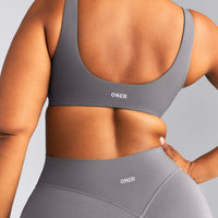 SoftMotion™ Scoop Back Bralette | Ash Grey